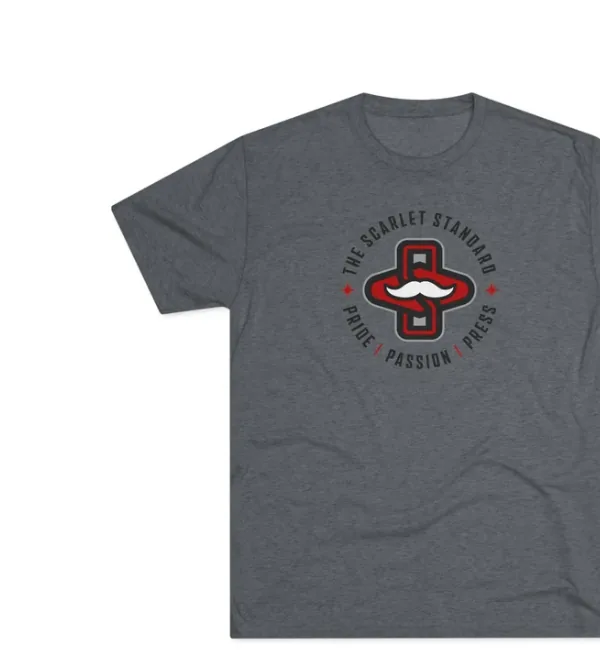 The Scarlet Standard badge triblend tee